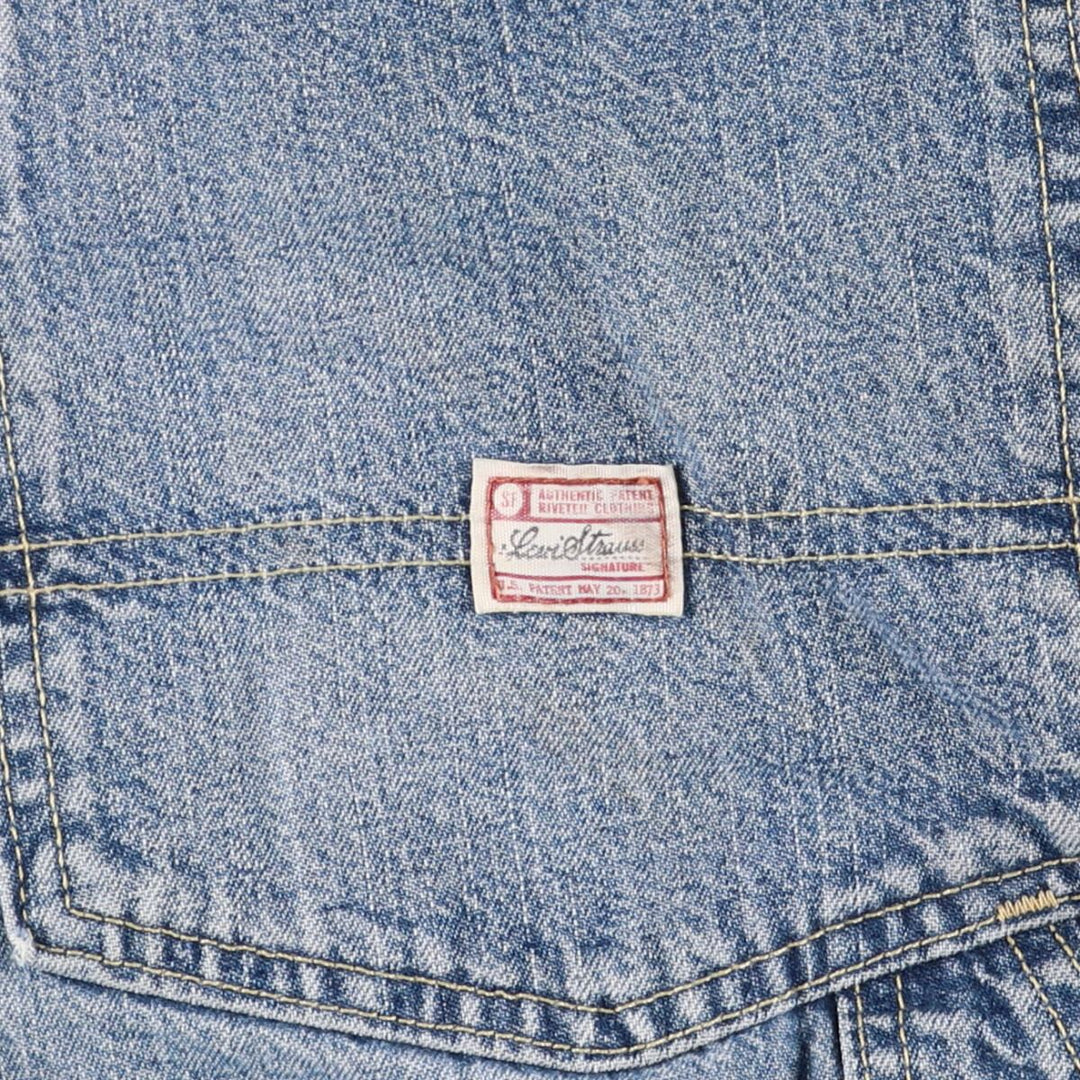 Levi's SIGNATURE Denim Painter Shorts, Men's, W34 equivalent cotton blue type Vintage Second Hand