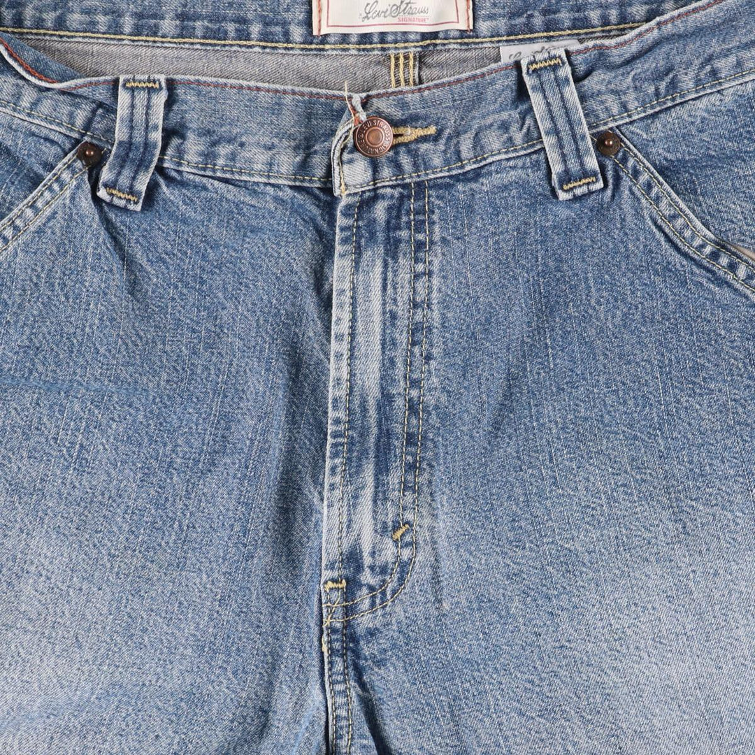 Levi's SIGNATURE Denim Painter Shorts, Men's, W34 equivalent cotton blue type Vintage Second Hand