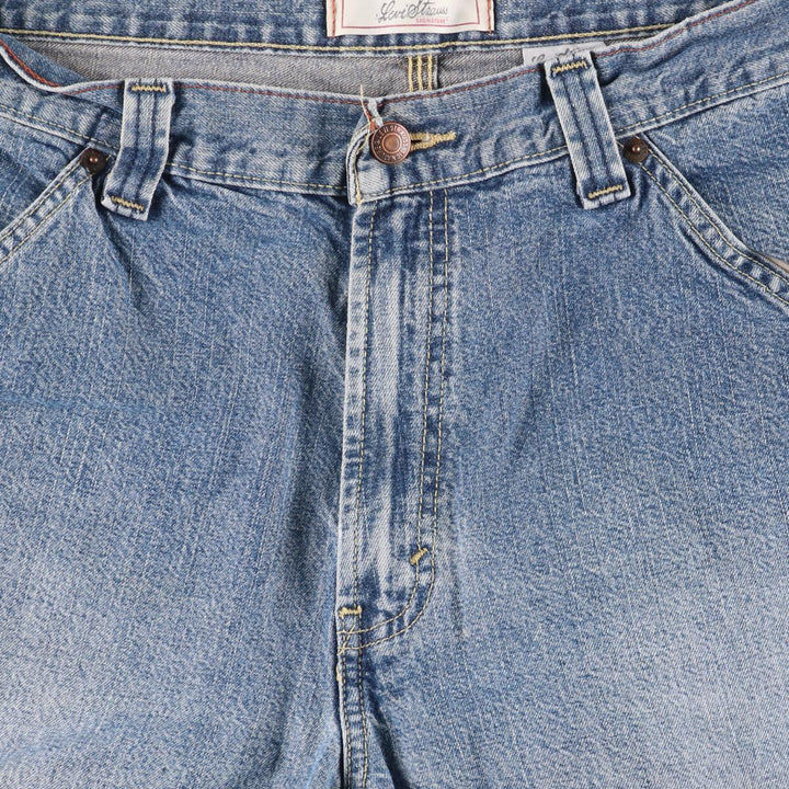 Levi's SIGNATURE Denim Painter Shorts, Men's, W34 equivalent cotton blue type Vintage Second Hand