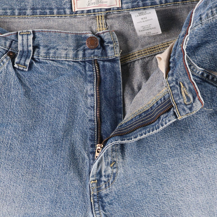 Levi's SIGNATURE Denim Painter Shorts, Men's, W34 equivalent cotton blue type Vintage Second Hand