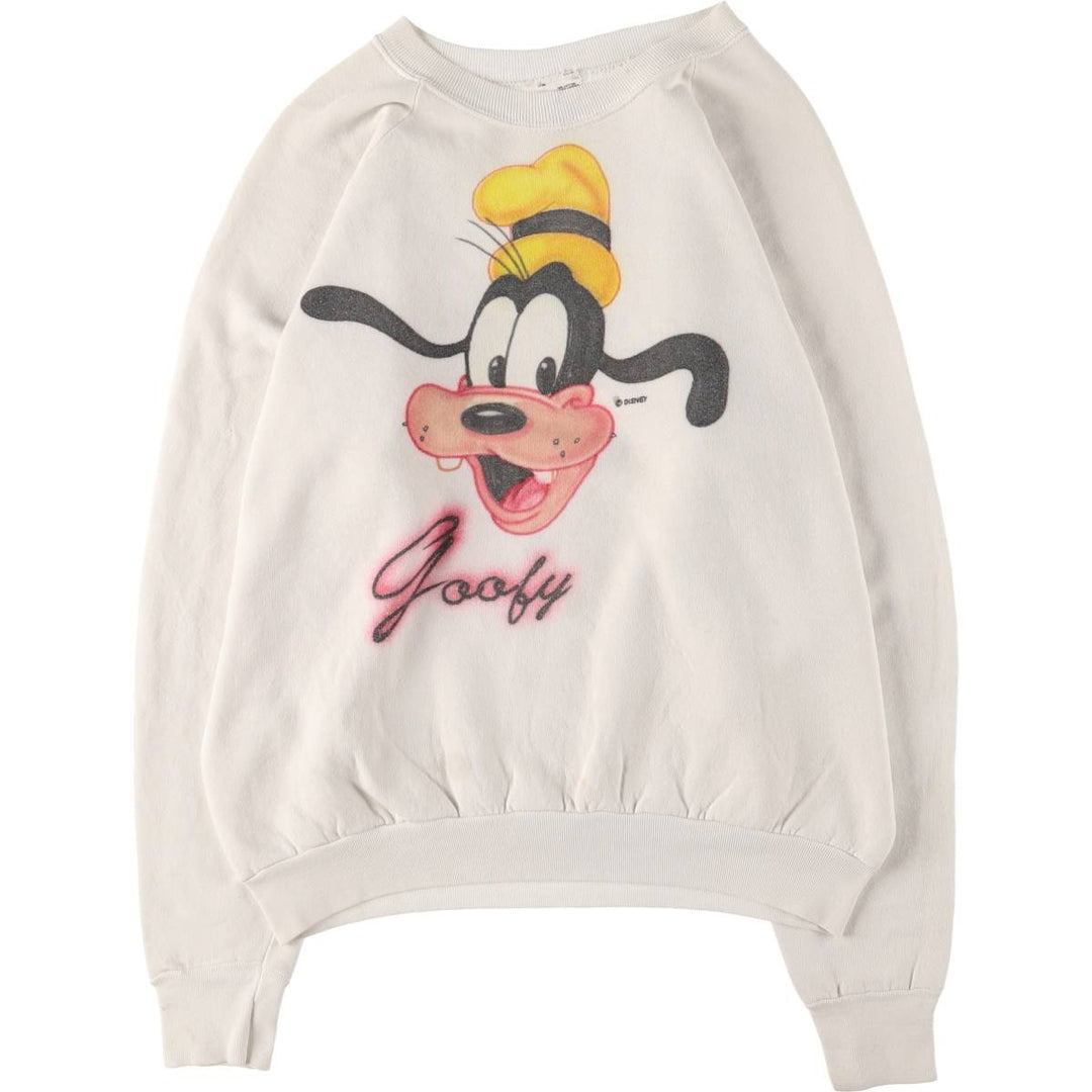 90'S Fruit of the Loom Goofy character sweatshirt, men's size XL, vintage cotton white type Vintage Second Hand