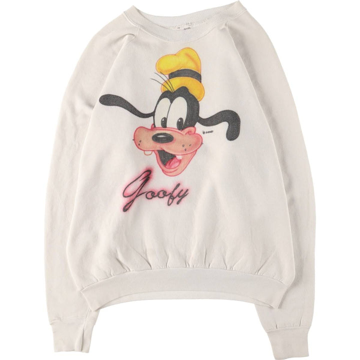 90'S Fruit of the Loom Goofy character sweatshirt, men's size XL, vintage cotton white type Vintage Second Hand