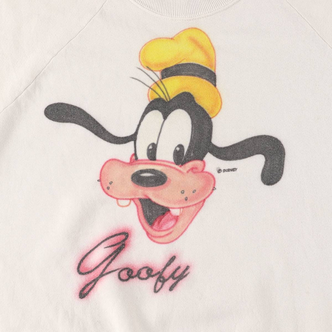 90'S Fruit of the Loom Goofy character sweatshirt, men's size XL, vintage cotton white type Vintage Second Hand