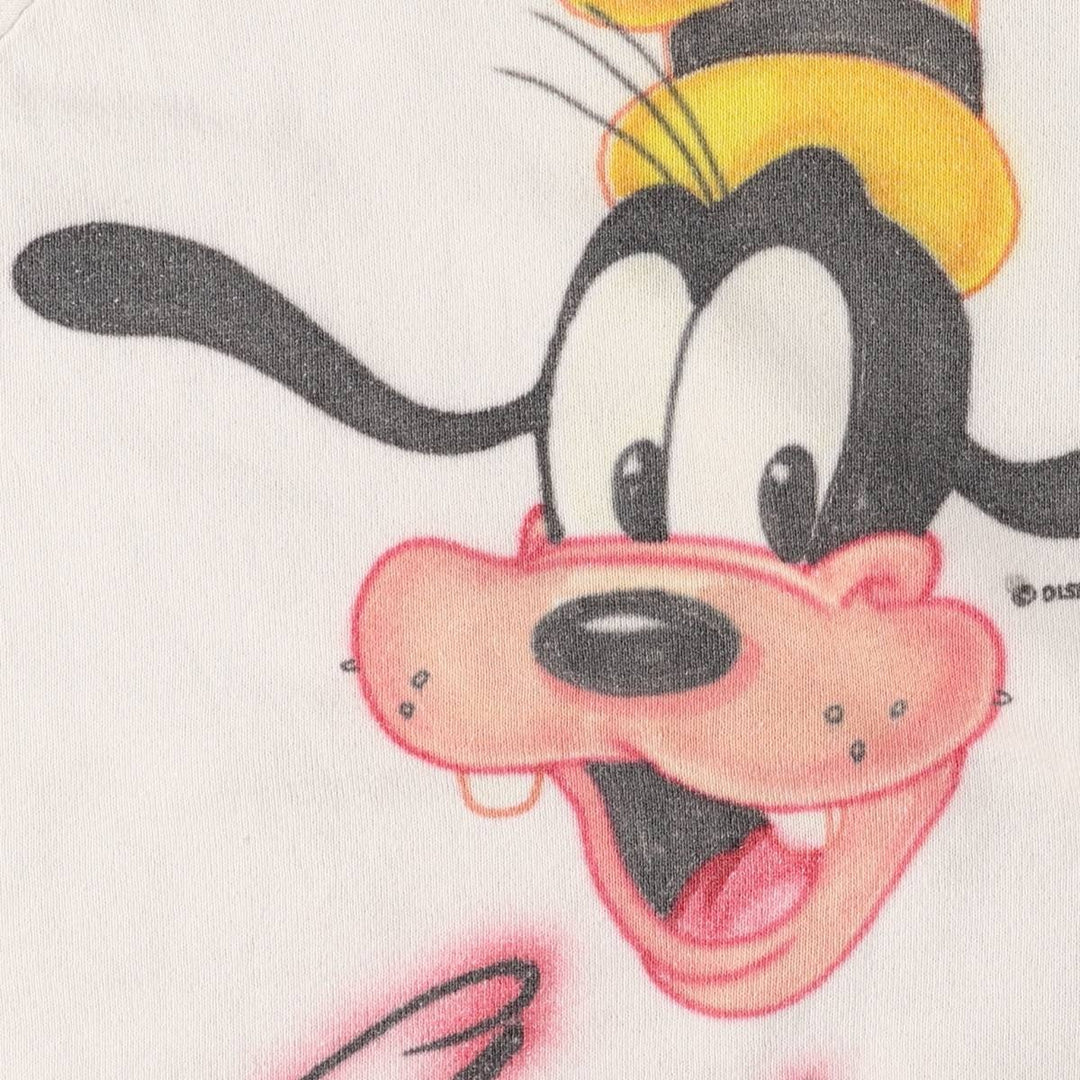 90'S Fruit of the Loom Goofy character sweatshirt, men's size XL, vintage cotton white type Vintage Second Hand