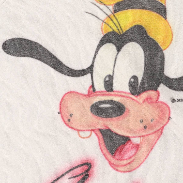 90'S Fruit of the Loom Goofy character sweatshirt, men's size XL, vintage cotton white type Vintage Second Hand