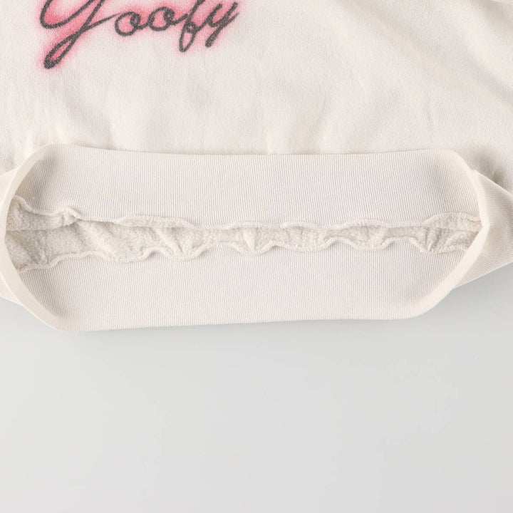 90'S Fruit of the Loom Goofy character sweatshirt, men's size XL, vintage cotton white type Vintage Second Hand