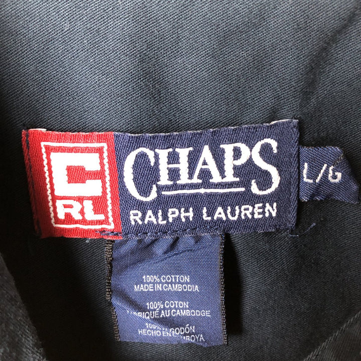 90'S Ralph Lauren CHAPS long sleeve button down shirt men's size L vintage cotton navy blue type Vintage Second Hand