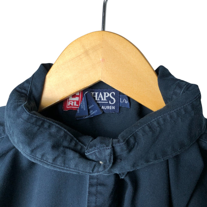 90'S Ralph Lauren CHAPS long sleeve button down shirt men's size L vintage cotton navy blue type Vintage Second Hand