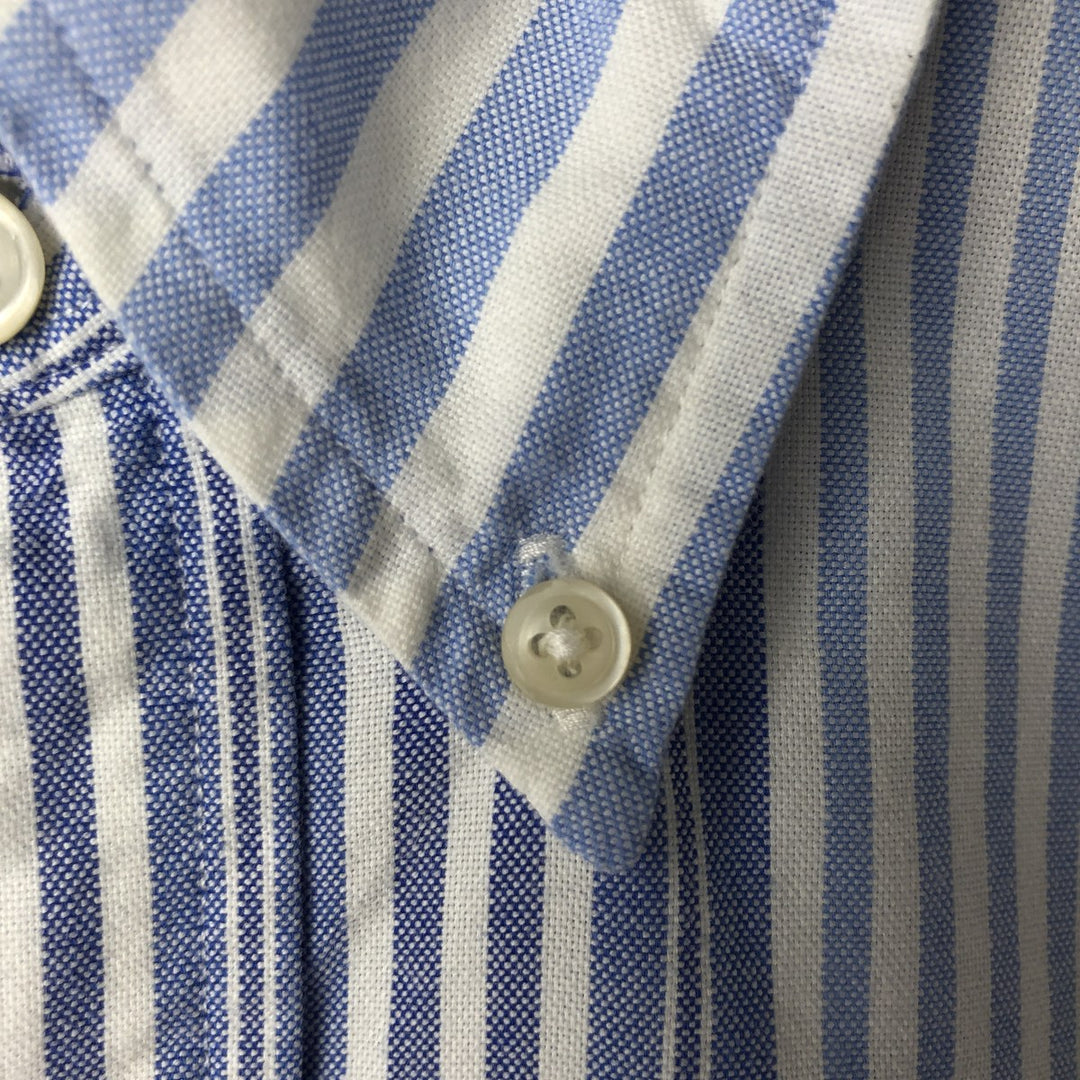Ralph Lauren long sleeve button down striped shirt, men's size L cotton white type Vintage Second Hand