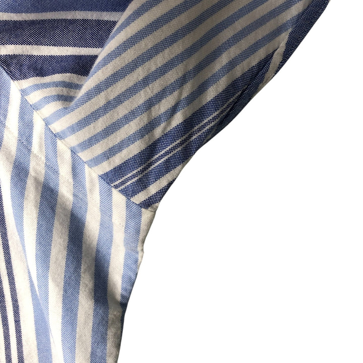 Ralph Lauren long sleeve button down striped shirt, men's size L cotton white type Vintage Second Hand