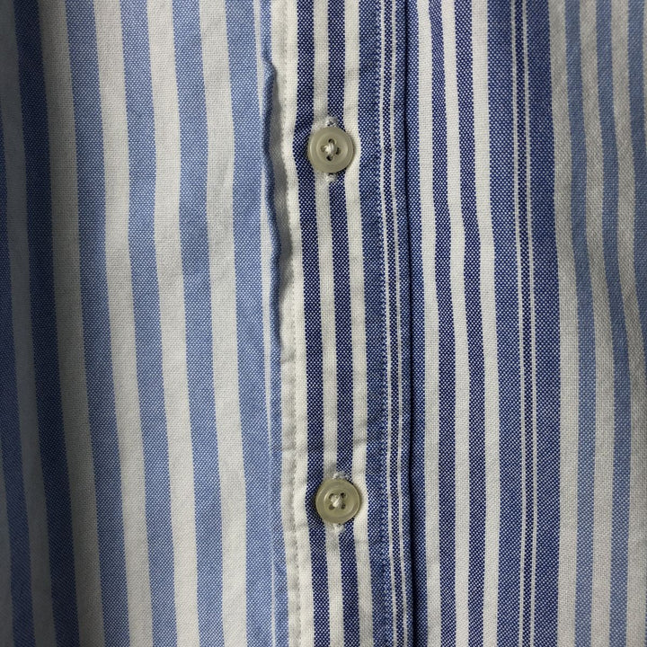 Ralph Lauren long sleeve button down striped shirt, men's size L cotton white type Vintage Second Hand