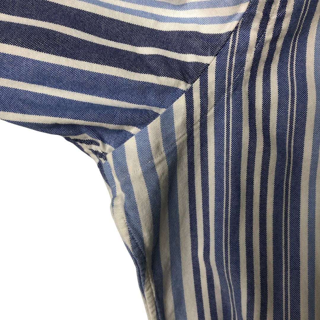 Ralph Lauren long sleeve button down striped shirt, men's size L cotton white type Vintage Second Hand