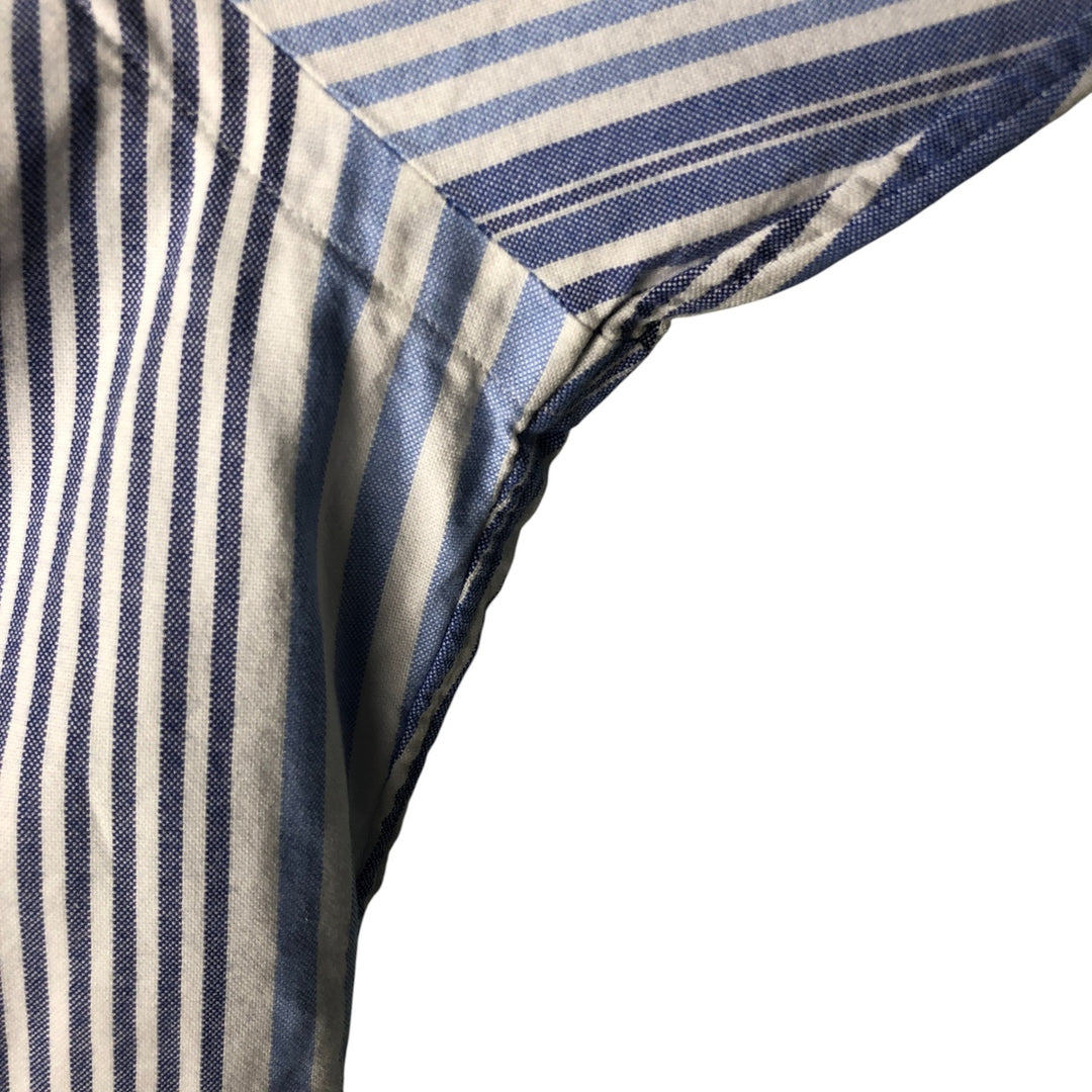 Ralph Lauren long sleeve button down striped shirt, men's size L cotton white type Vintage Second Hand