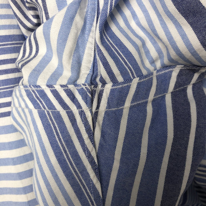 Ralph Lauren long sleeve button down striped shirt, men's size L cotton white type Vintage Second Hand