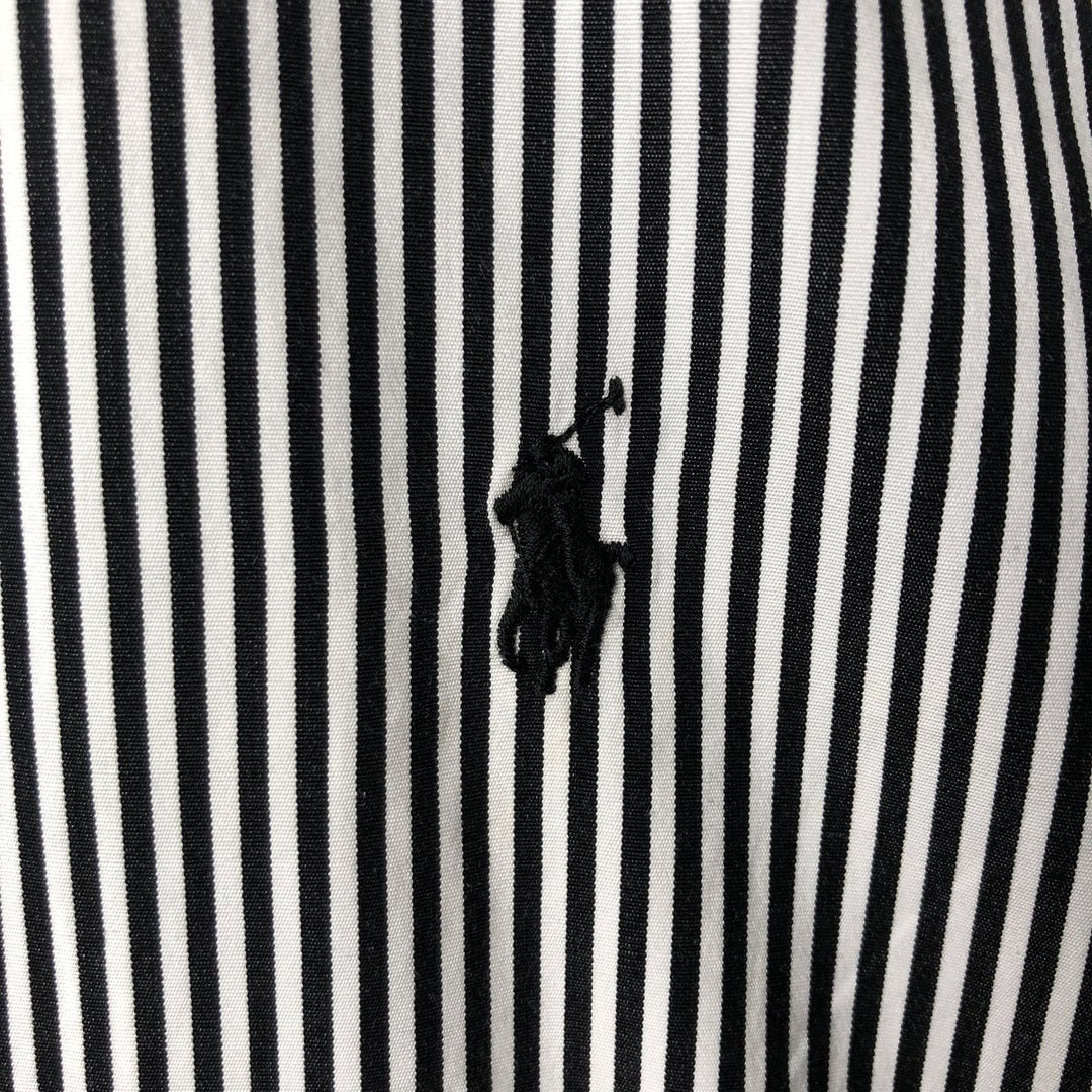 Ralph Lauren CUSTOM FIT long sleeve button down striped shirt men's XL size cotton white type Vintage Second Hand