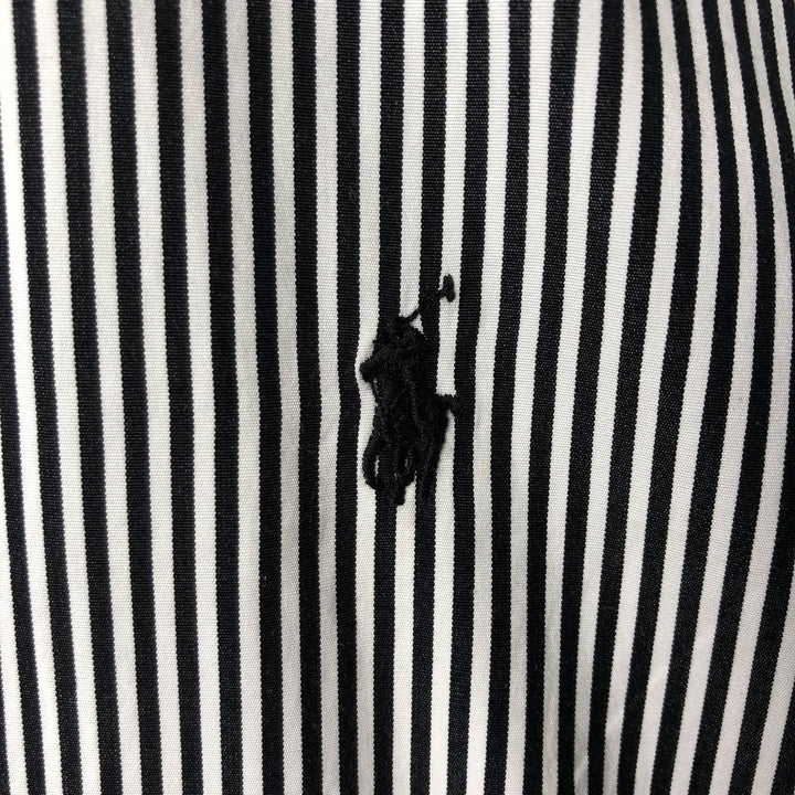 Ralph Lauren CUSTOM FIT long sleeve button down striped shirt men's XL size cotton white type Vintage Second Hand