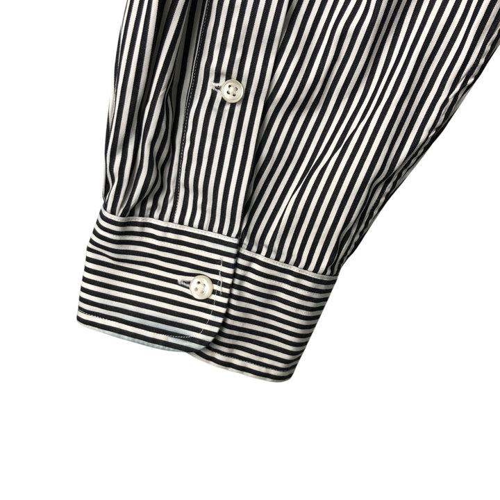 Ralph Lauren CUSTOM FIT long sleeve button down striped shirt men's XL size cotton white type Vintage Second Hand