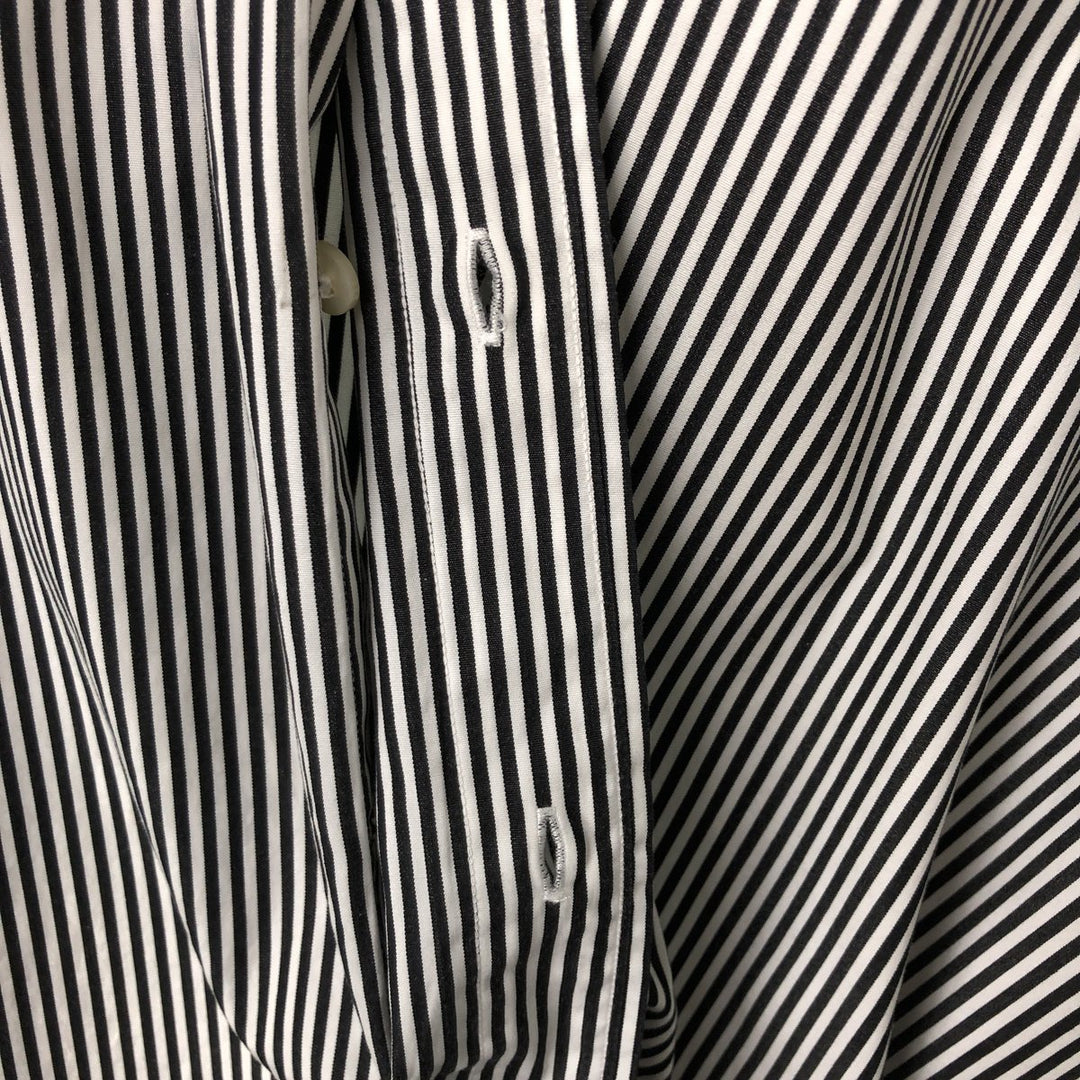 Ralph Lauren CUSTOM FIT long sleeve button down striped shirt men's XL size cotton white type Vintage Second Hand