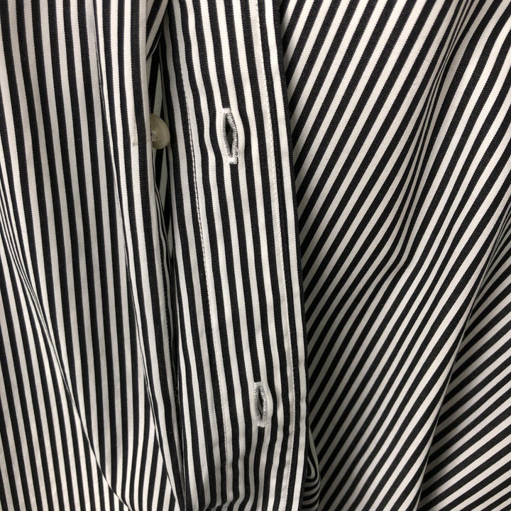 Ralph Lauren CUSTOM FIT long sleeve button down striped shirt men's XL size cotton white type Vintage Second Hand