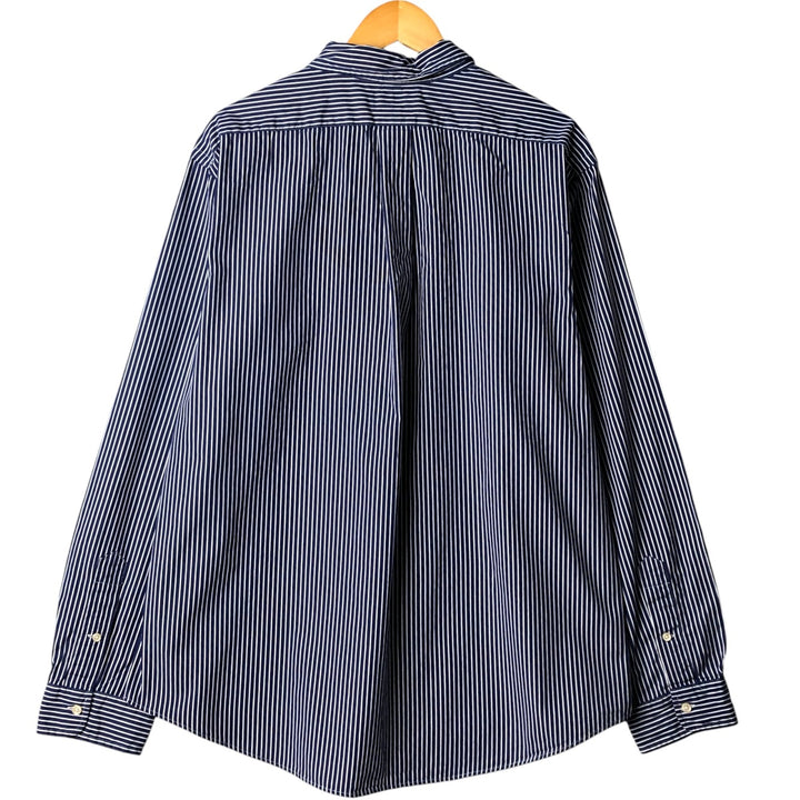 Ralph Lauren CUSTOM FIT long sleeve button down striped shirt men's XXL cotton white type Vintage Second Hand