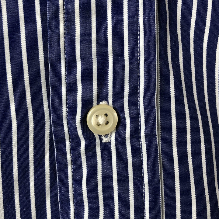 Ralph Lauren CUSTOM FIT long sleeve button down striped shirt men's XXL cotton white type Vintage Second Hand