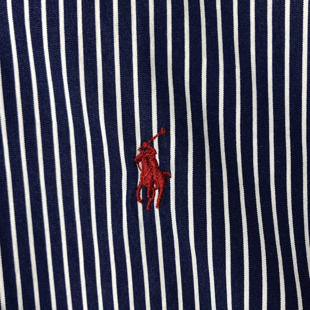 Ralph Lauren CUSTOM FIT long sleeve button down striped shirt men's XXL cotton white type Vintage Second Hand