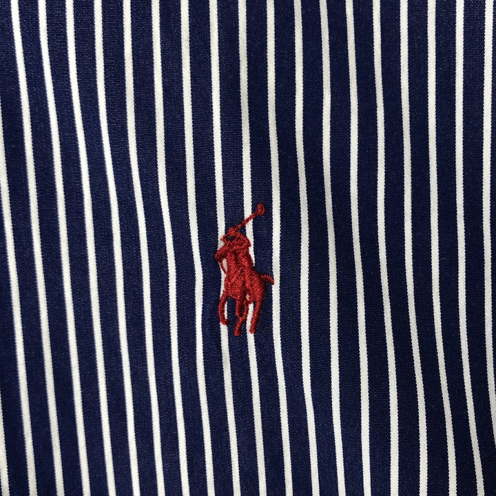 Ralph Lauren CUSTOM FIT long sleeve button down striped shirt men's XXL cotton white type Vintage Second Hand