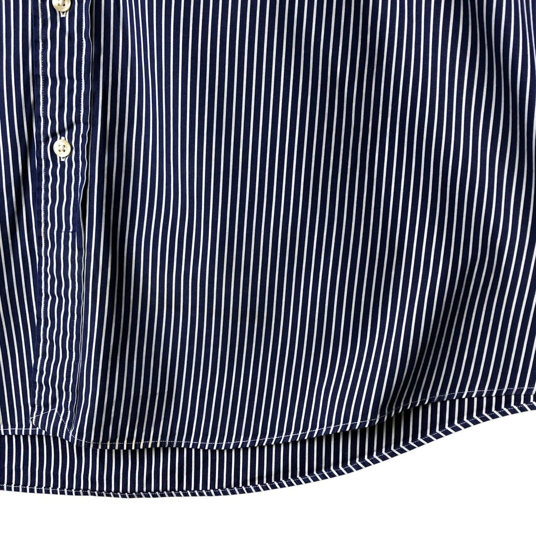 Ralph Lauren CUSTOM FIT long sleeve button down striped shirt men's XXL cotton white type Vintage Second Hand