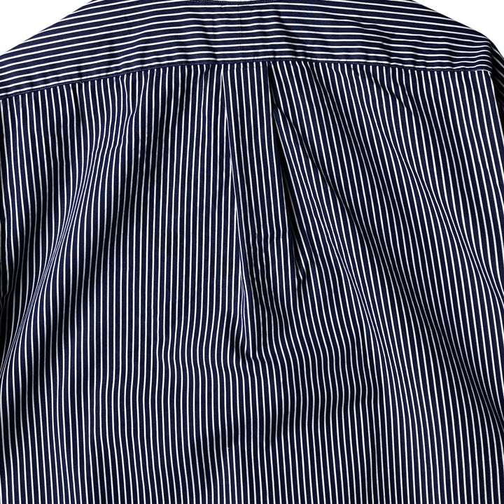 Ralph Lauren CUSTOM FIT long sleeve button down striped shirt men's XXL cotton white type Vintage Second Hand