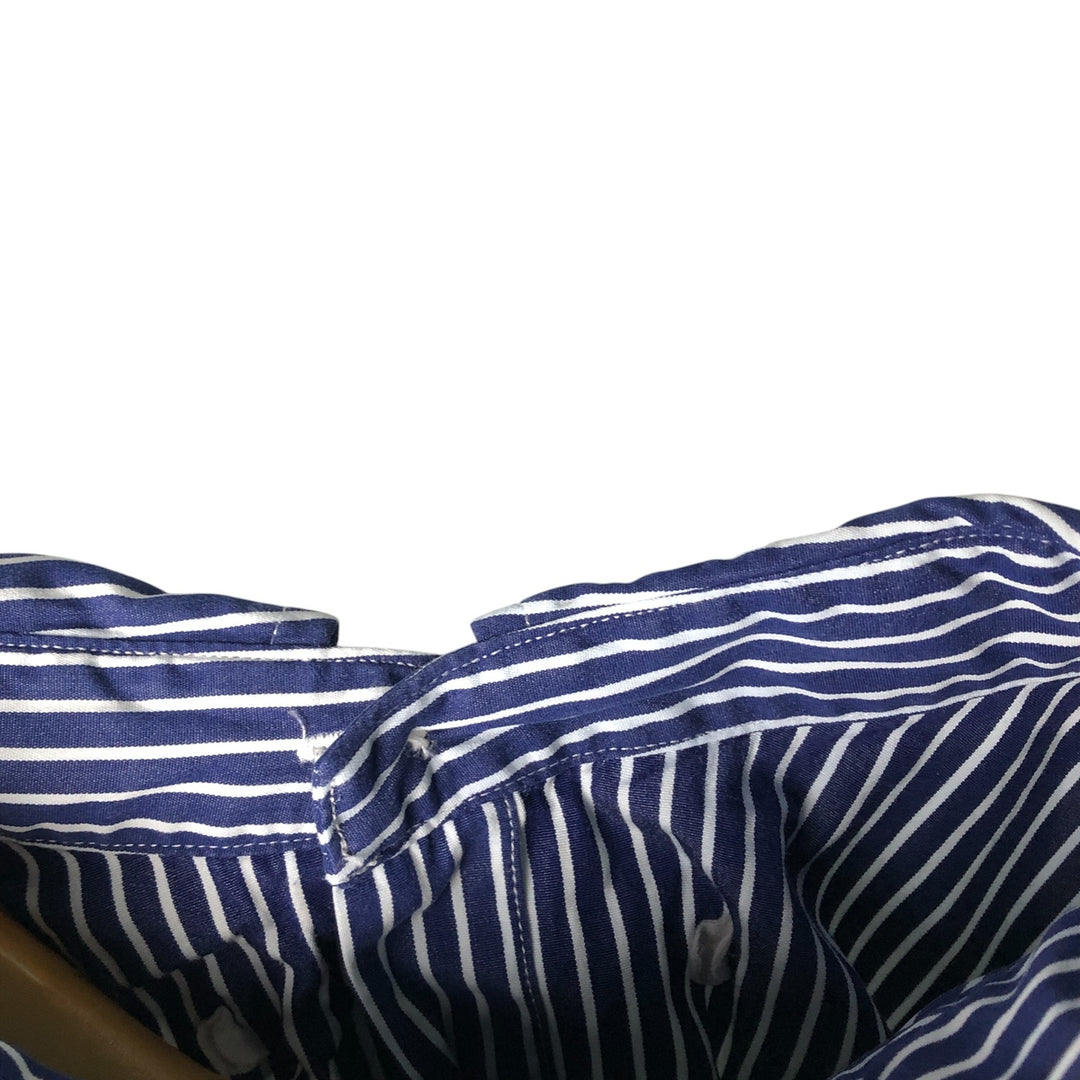 Ralph Lauren CUSTOM FIT long sleeve button down striped shirt men's XXL cotton white type Vintage Second Hand