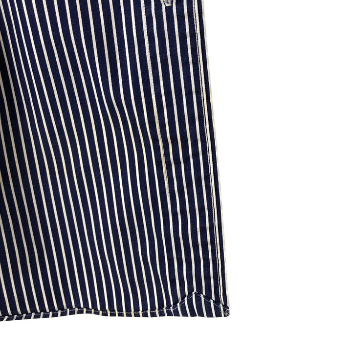 Ralph Lauren CUSTOM FIT long sleeve button down striped shirt men's XXL cotton white type Vintage Second Hand