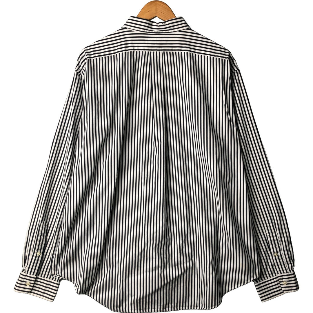 Ralph Lauren Classic Fit Long Sleeve Button Down Striped Shirt Men's XXL cotton white type Vintage Second Hand