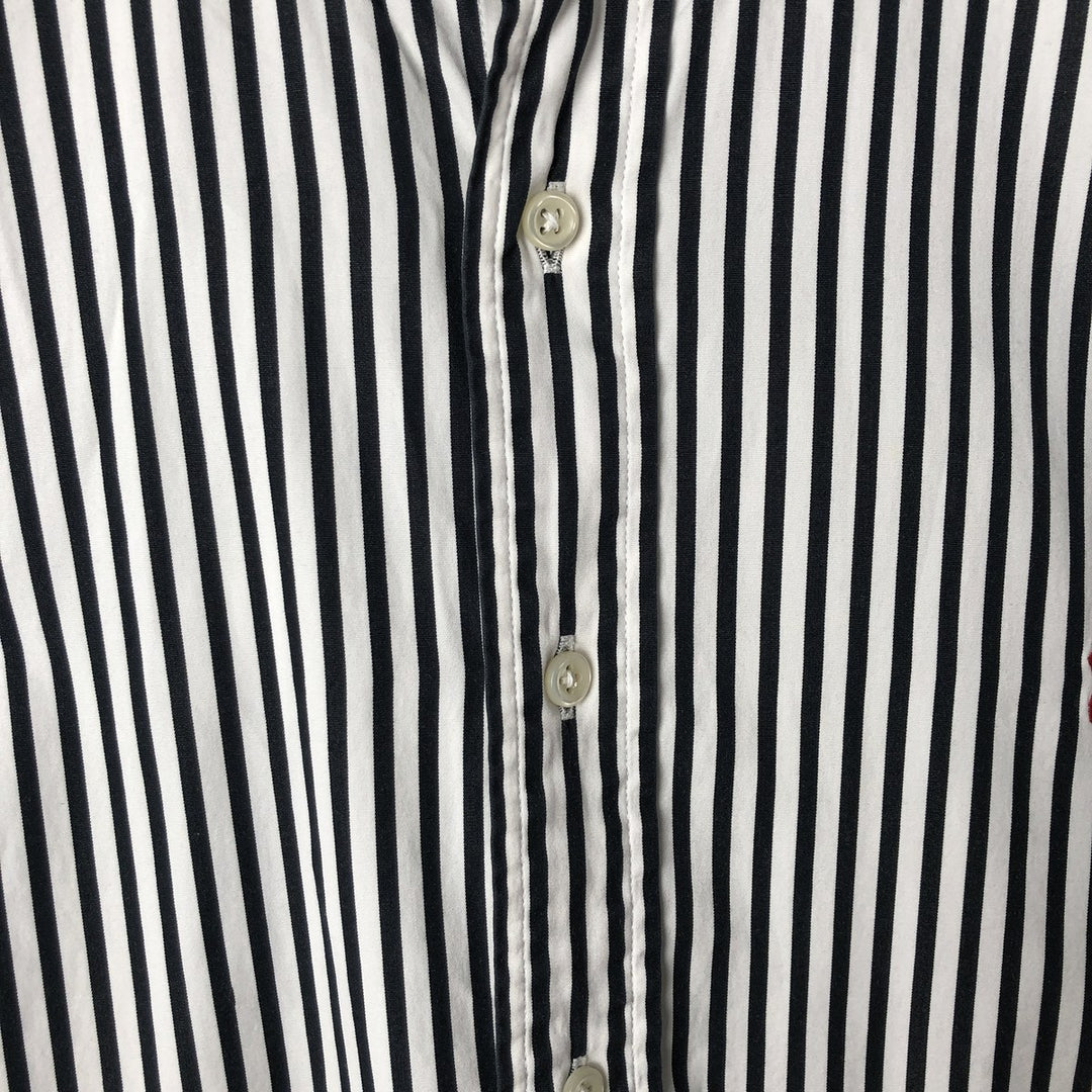 Ralph Lauren Classic Fit Long Sleeve Button Down Striped Shirt Men's XXL cotton white type Vintage Second Hand