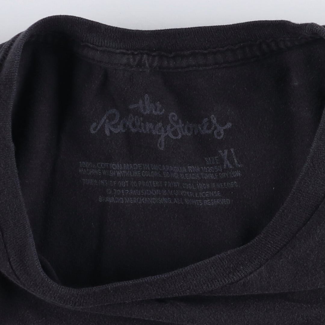 THE ROLLING STONES Band T-shirt, Men's XL size cotton black type Vintage Second Hand
