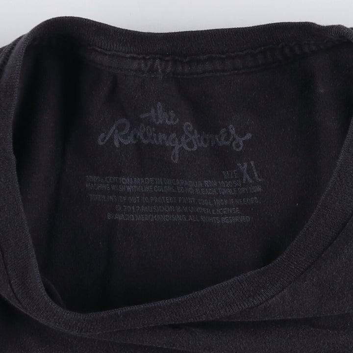 THE ROLLING STONES Band T-shirt, Men's XL size cotton black type Vintage Second Hand