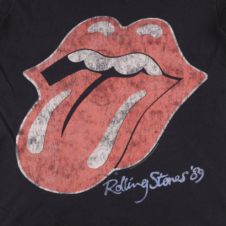 THE ROLLING STONES Band T-shirt, Men's XL size cotton black type Vintage Second Hand