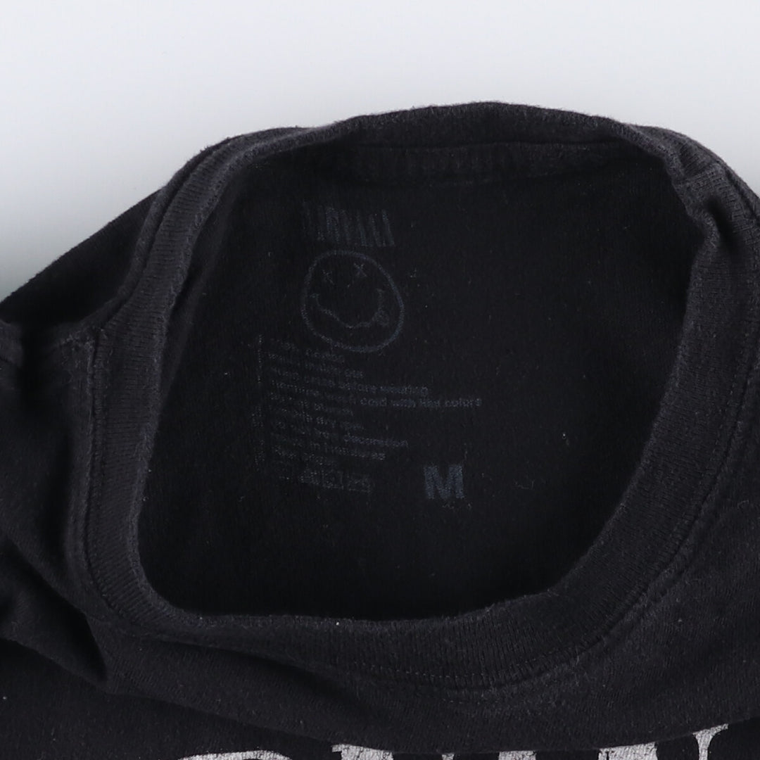 NIRVANA Nirvana Band T-shirt, Band T, Men's M size cotton black type Vintage Second Hand