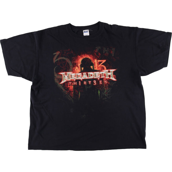 Anvil MEGADETH Band T-Shirt, Band Tee, Men's XXL cotton black type Vintage Second Hand