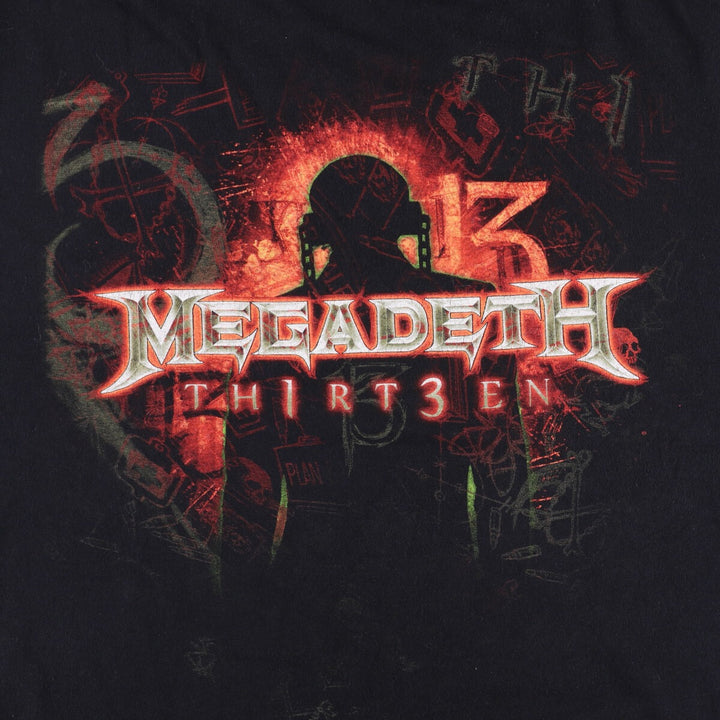 Anvil MEGADETH Band T-Shirt, Band Tee, Men's XXL cotton black type Vintage Second Hand