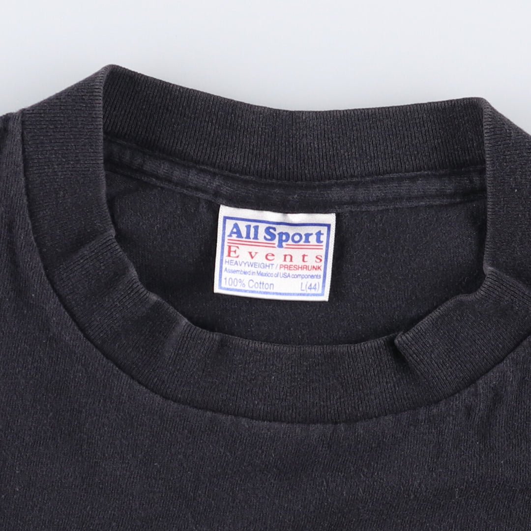 90'S All Sports ALL SPORT BOB DYLAN Bob Dylan Band T-shirt Band Tee Men's L size Vintage cotton black type Vintage Second Hand