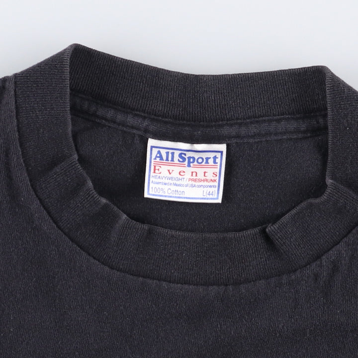 90'S All Sports ALL SPORT BOB DYLAN Bob Dylan Band T-shirt Band Tee Men's L size Vintage cotton black type Vintage Second Hand