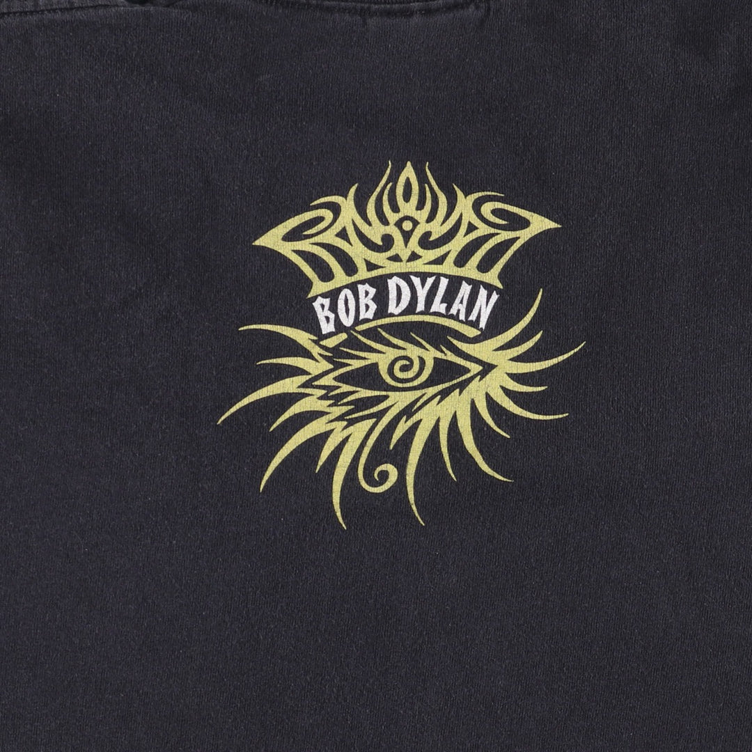 90'S All Sports ALL SPORT BOB DYLAN Bob Dylan Band T-shirt Band Tee Men's L size Vintage cotton black type Vintage Second Hand