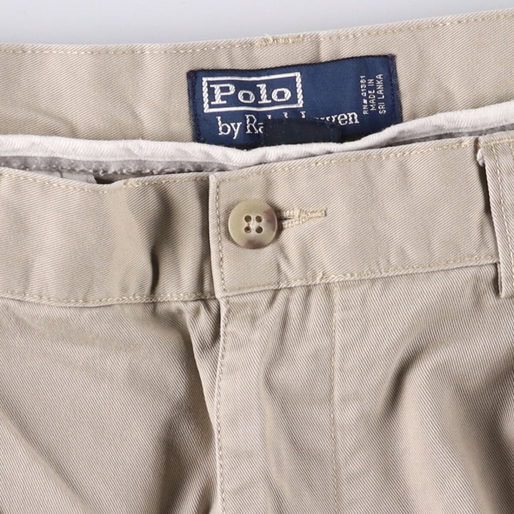 Ralph Lauren POLO by Ralph Lauren TYLER SHORT Two-pleat chino shorts, short pants, men's size W36 cotton Beige type Vintage Second Hand