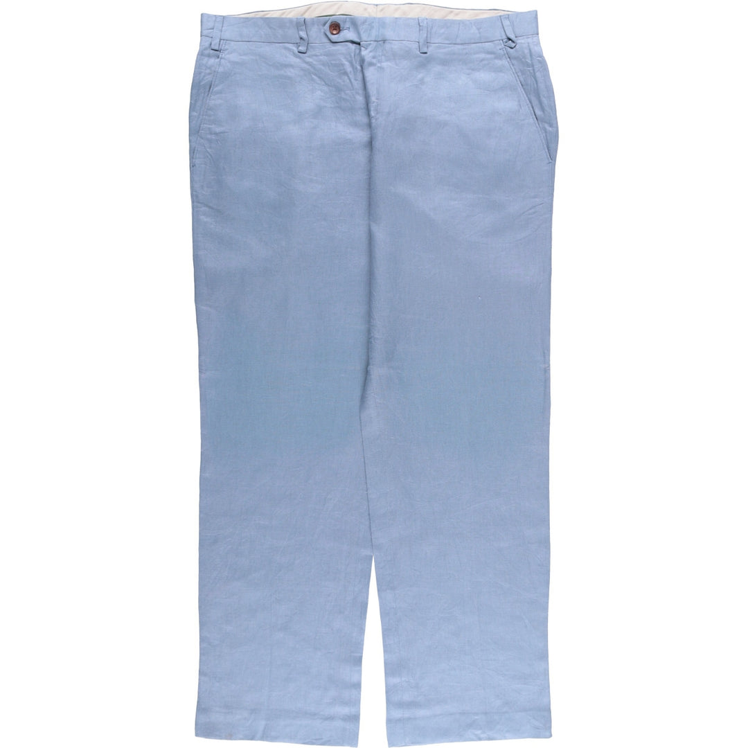 Ralph Lauren LAUREN Slim linen pants, slacks, men's size W36 linen Blue type light blue Vintage Second Hand