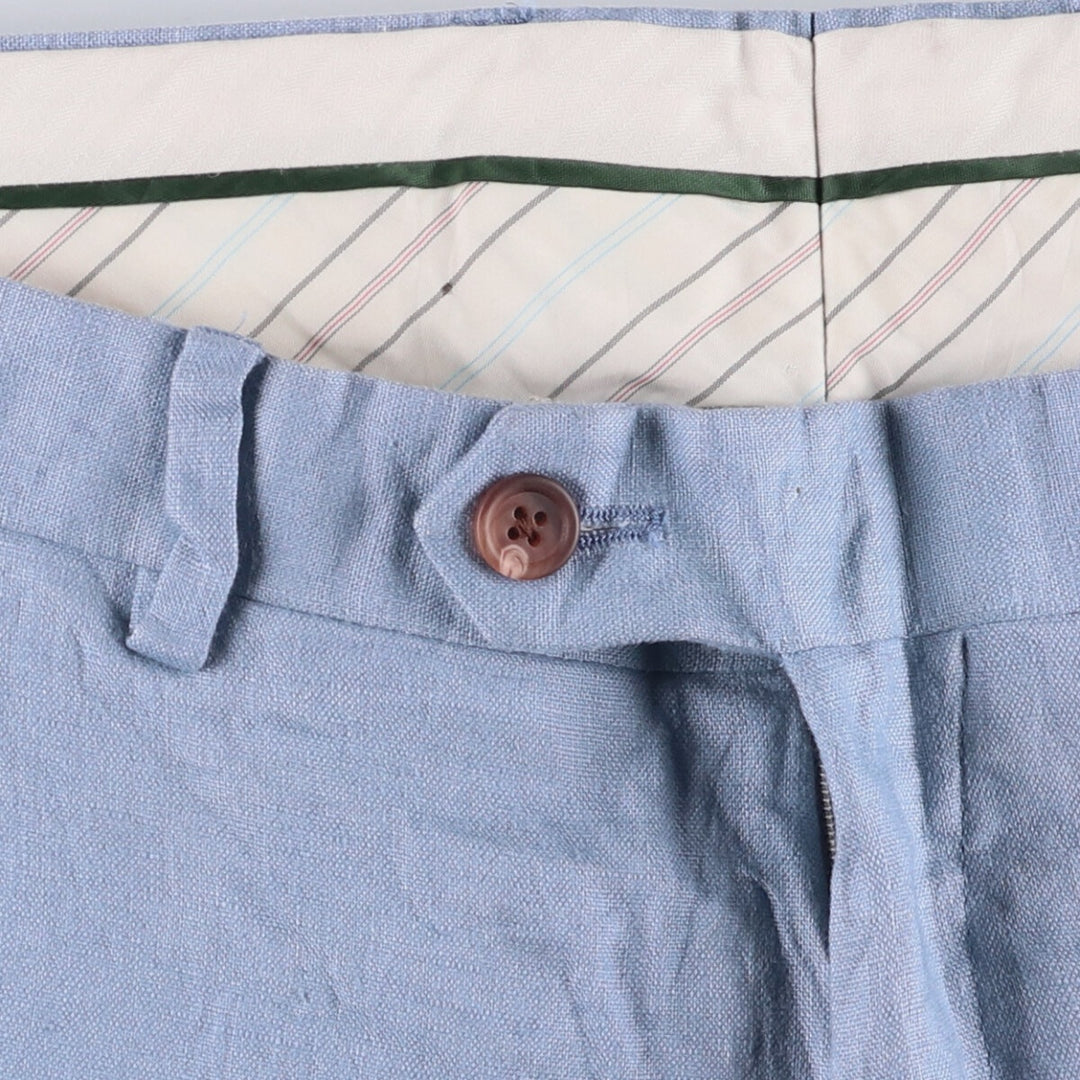 Ralph Lauren LAUREN Slim linen pants, slacks, men's size W36 linen Blue type light blue Vintage Second Hand