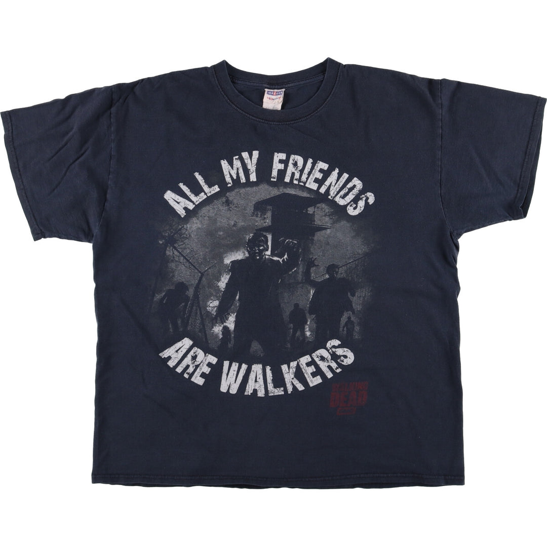 Jerzees THE WALKING DEAD Movie T-Shirt, Men's Size L cotton Charcoal Vintage Second Hand