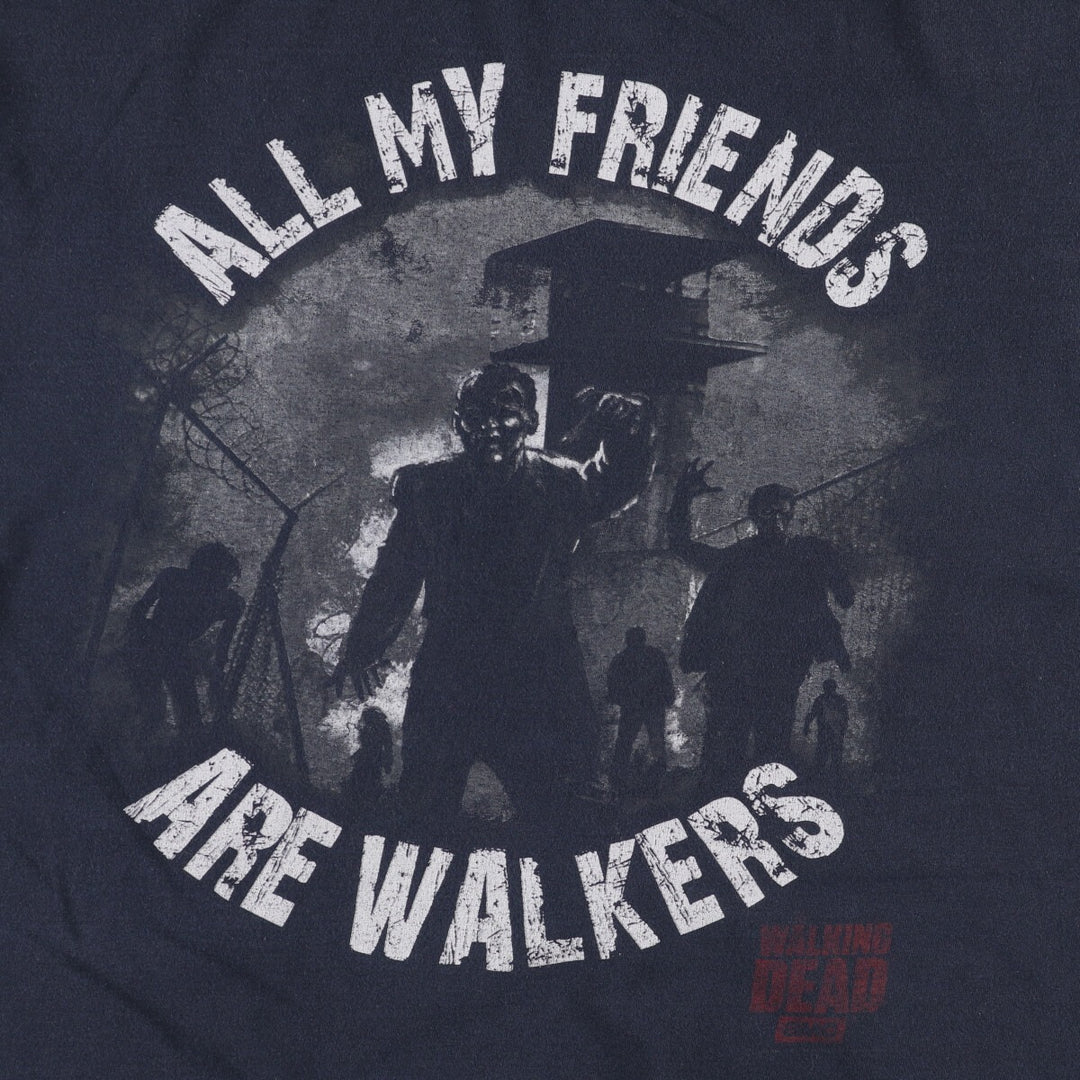 Jerzees THE WALKING DEAD Movie T-Shirt, Men's Size L cotton Charcoal Vintage Second Hand