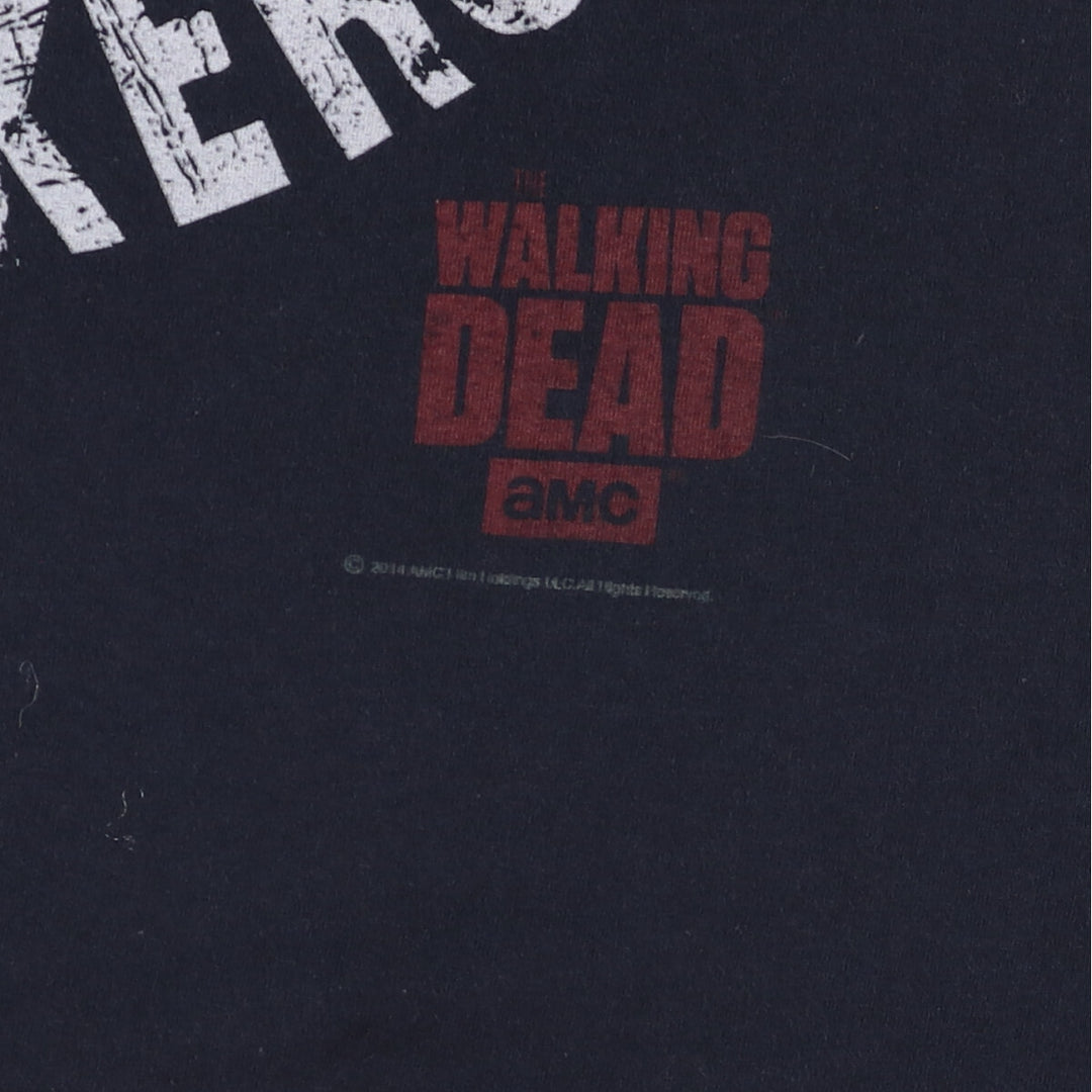 Fruit of the Loom FRUIT OF THE LOOM THE WALKING DEAD Walking Dead Movie T-shirt Men's L size cotton black type Vintage Second Hand