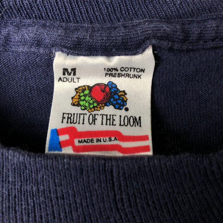 90'S Fruit of the Loom TOPEX POSEIDON Printed T-shirt Made in USA Men's M Vintage cotton Navy blue Vintage Second Hand