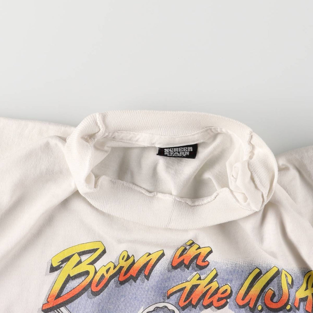 Vintage 90'S Screen Stars SNAP-ON Advertising T-Shirt, Made in USA, Men's Size L cotton white type Vintage Second Hand